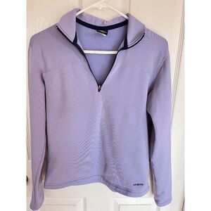 Patagonia capilene Womens Pullover Mock Neck Sweatshirt Purple Sz XS